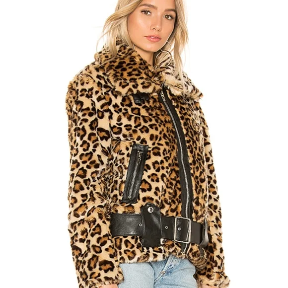 BLANK NYC Note To Self Faux Fur Moto Jacket NEW - Picture 8 of 13